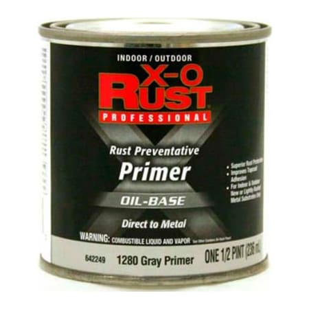 General Paint X-O Rust Oil Base Primer, Gray Primer, 1/2 Pint - 642249 642249